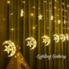 Moon & Star LED Fairy Lights for Curtains
